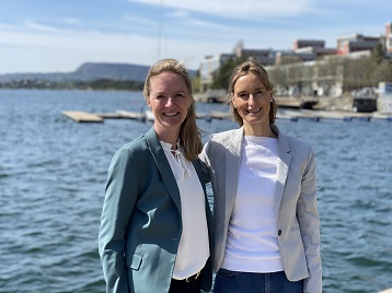 Ellen Skarsgård, DNVs Head of Sustainability Development and Climate og Sarah Danielsson, DNVs representant i pilotprosjektet