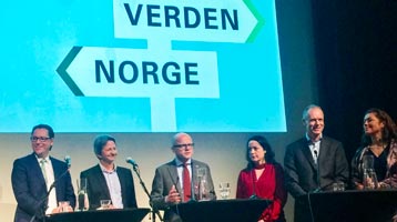 Foto fra topplederbatt for Grønt kystfartsprogram, Februar 2017. Norge viser verden riktig retning.