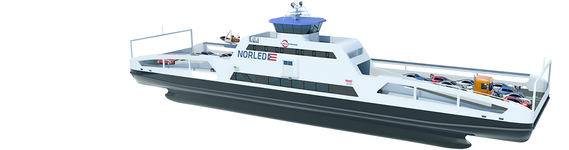 Norleds "Ampere" batteriferge bygget ved Fjellstrand